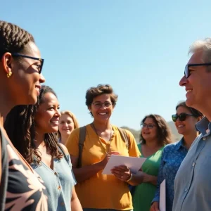 People discussing health insurance in California