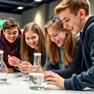 North Hollywood High School Team A celebrating their victory at the Science Bowl.